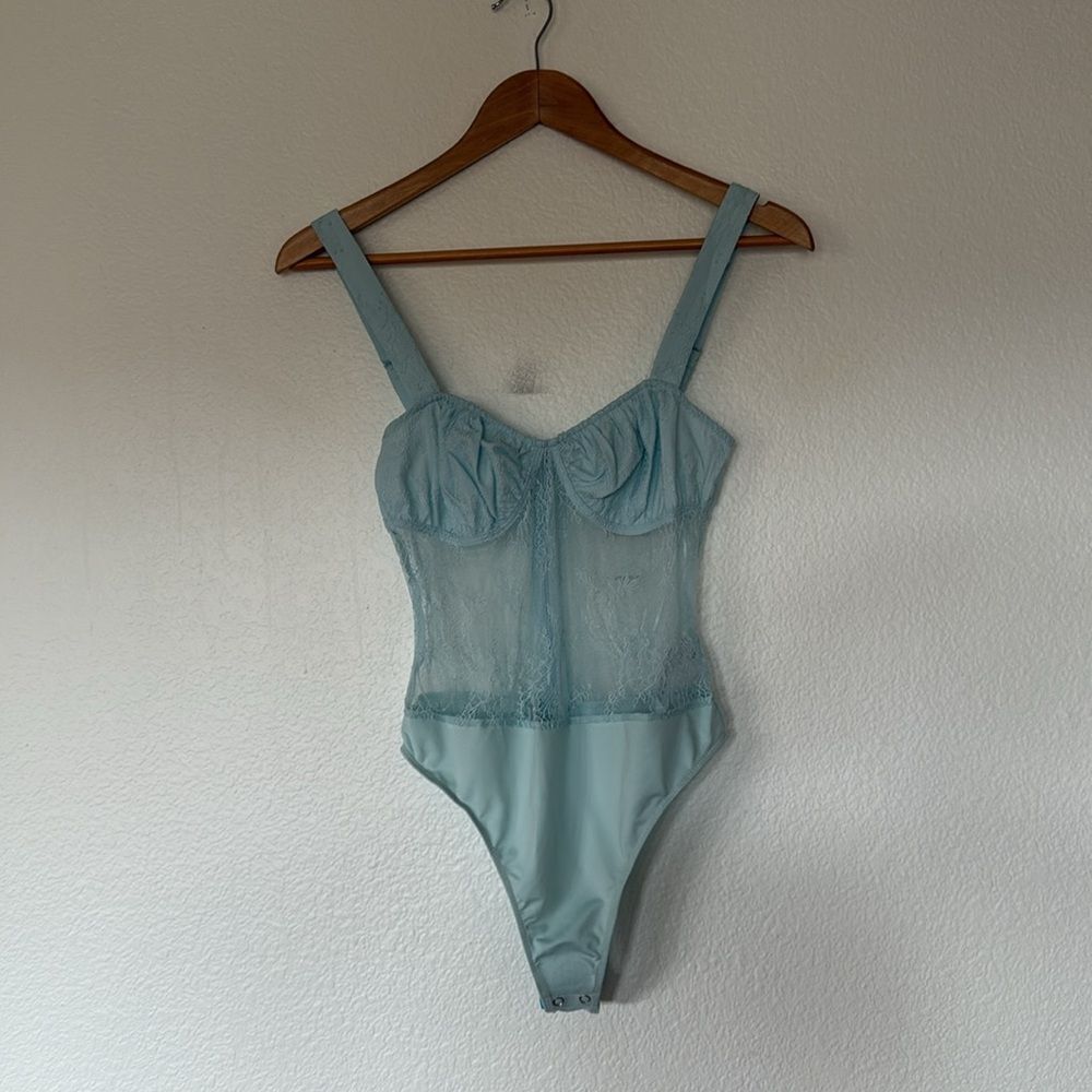 NWT Blue Lace Bodysuit
